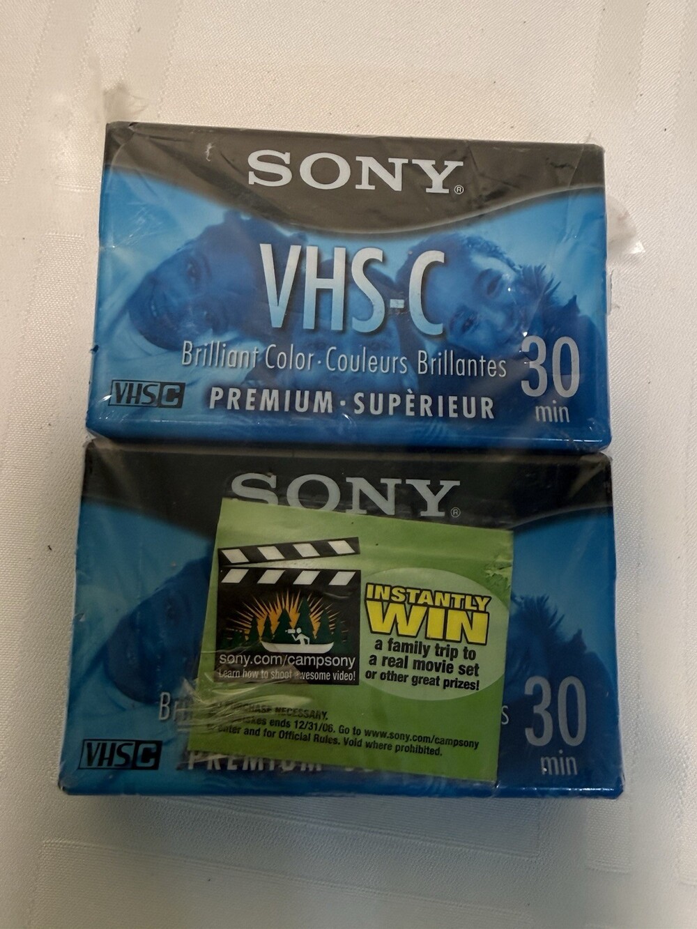 2 Sony VHS-C Single Camcorder VHS Tape New Sealed in Original Packaging